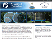 Tablet Screenshot of ajlandmarktrampolines.com